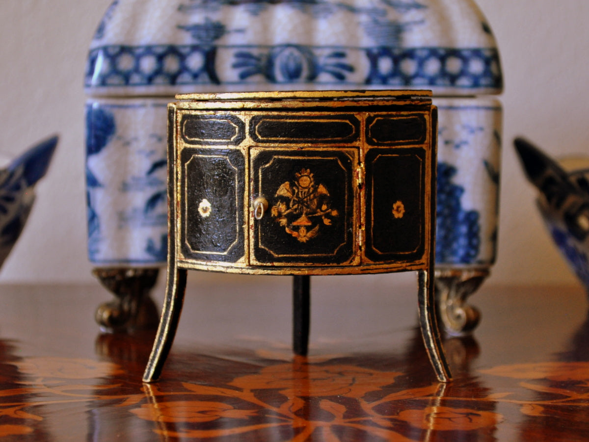 ESTATE TREASURE: Hand Painted Georgian Corner Washstand by Janet Reyburn