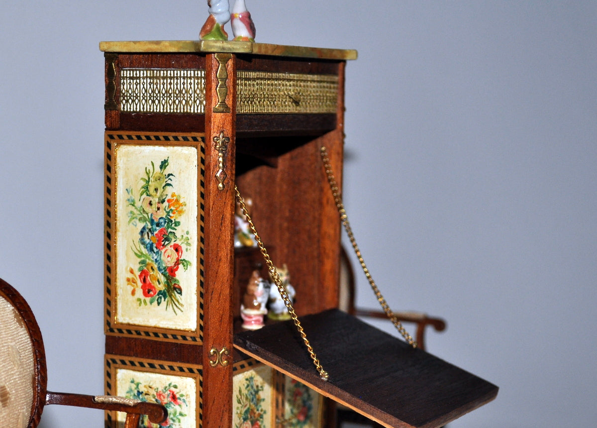 ESTATE TREASURE: Hand Painted Chinoiserie Standing Desk by Janet Reyburn