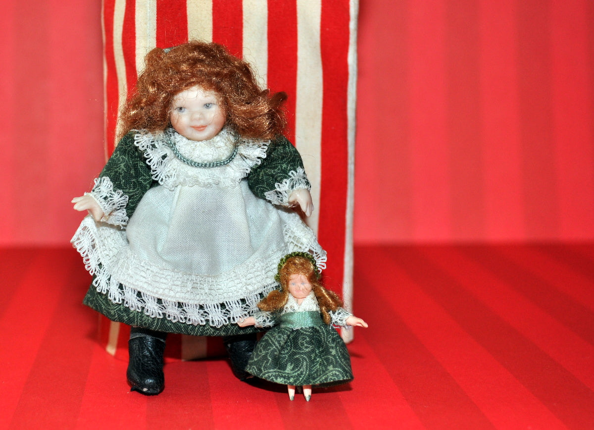 ESTATE TREASURE: Little Girl With Her Matching Doll by Sunday Dolls