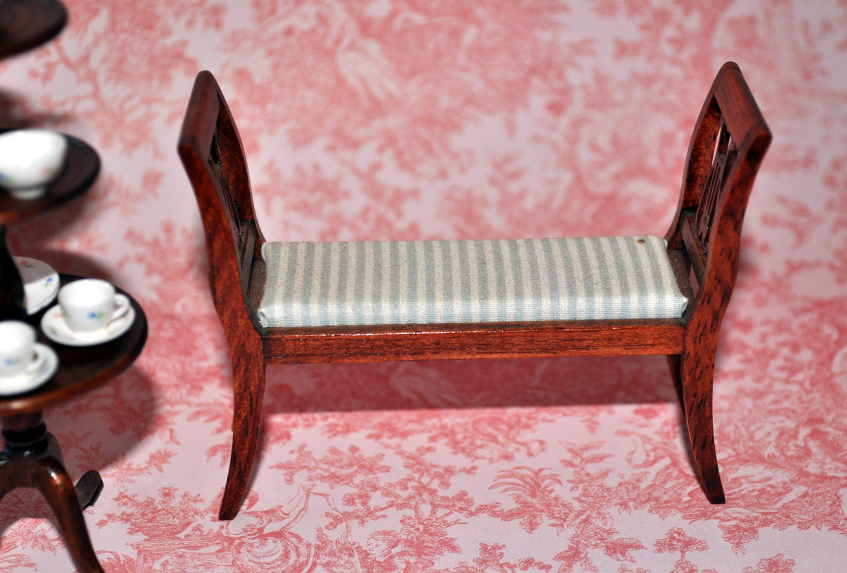 ESTATE TREASURE: Upholstered Bench with Arms