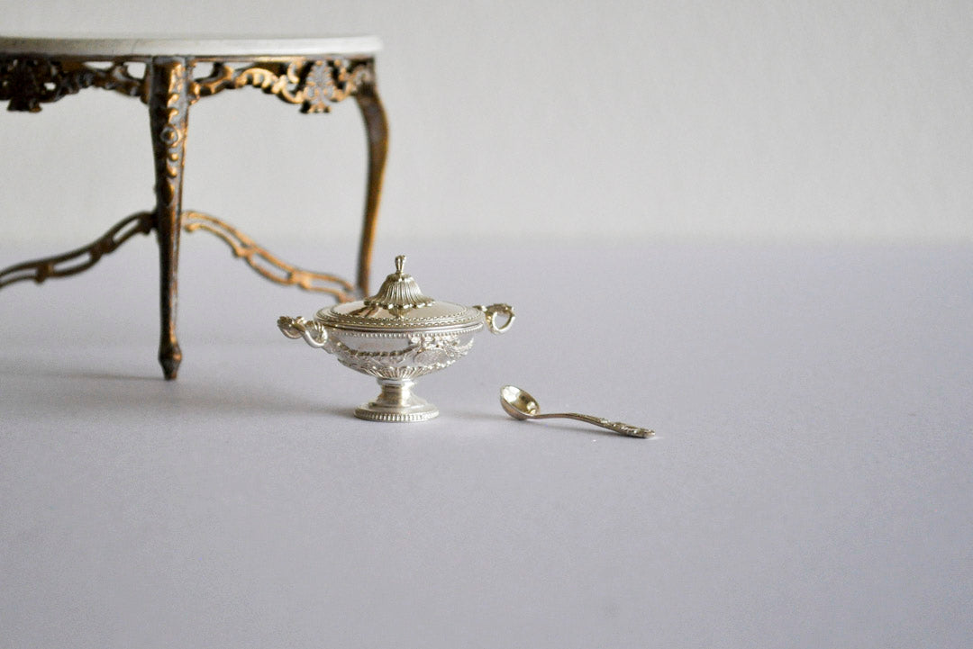 ESTATE TREASURE: Silver Soup Tureen with Lid & Ladle by Greg Matusovsky