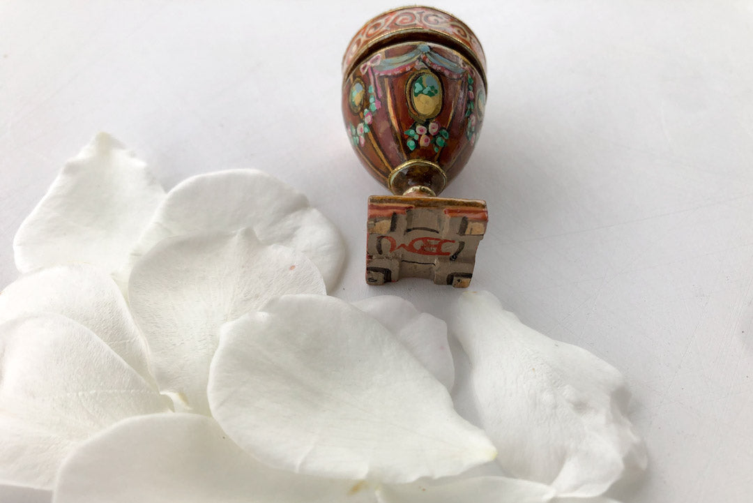 ESTATE TREASURE: Hand-painted Georgian Style Urn-shaped Knife Box by Janet Reyburn