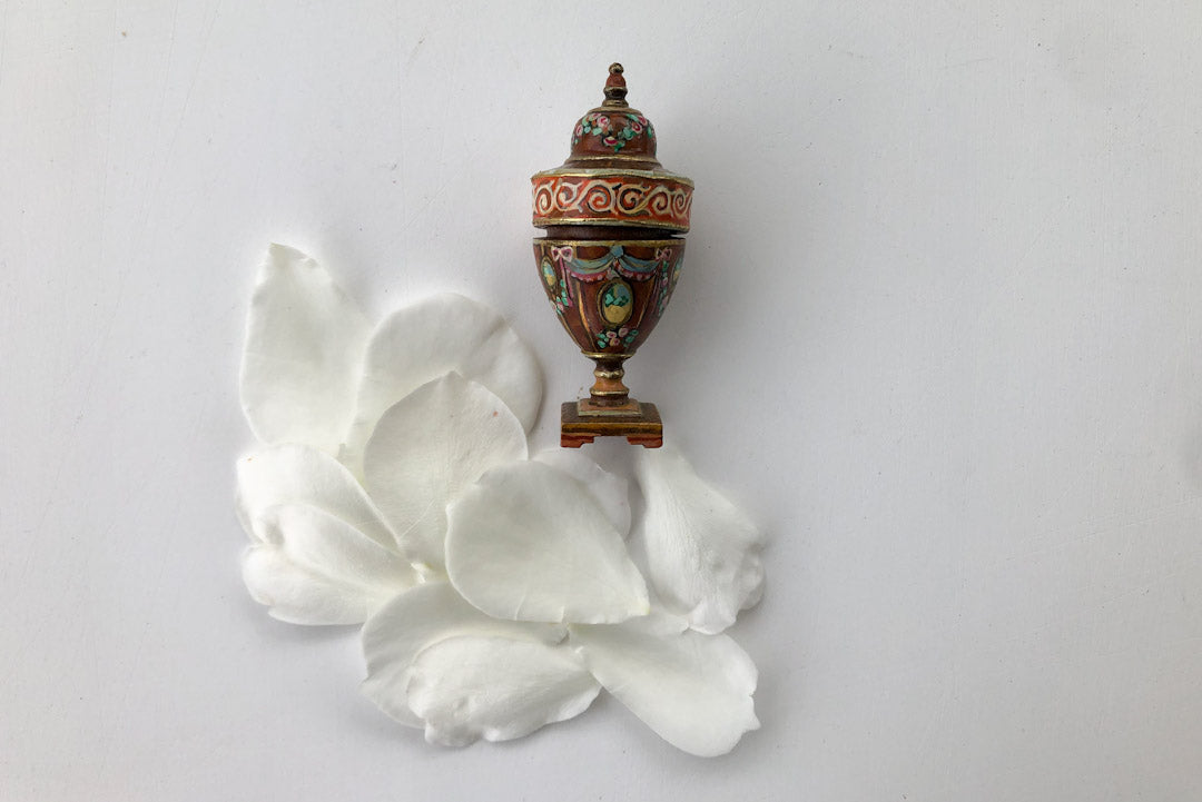 ESTATE TREASURE: Hand-painted Georgian Style Urn-shaped Knife Box by Janet Reyburn