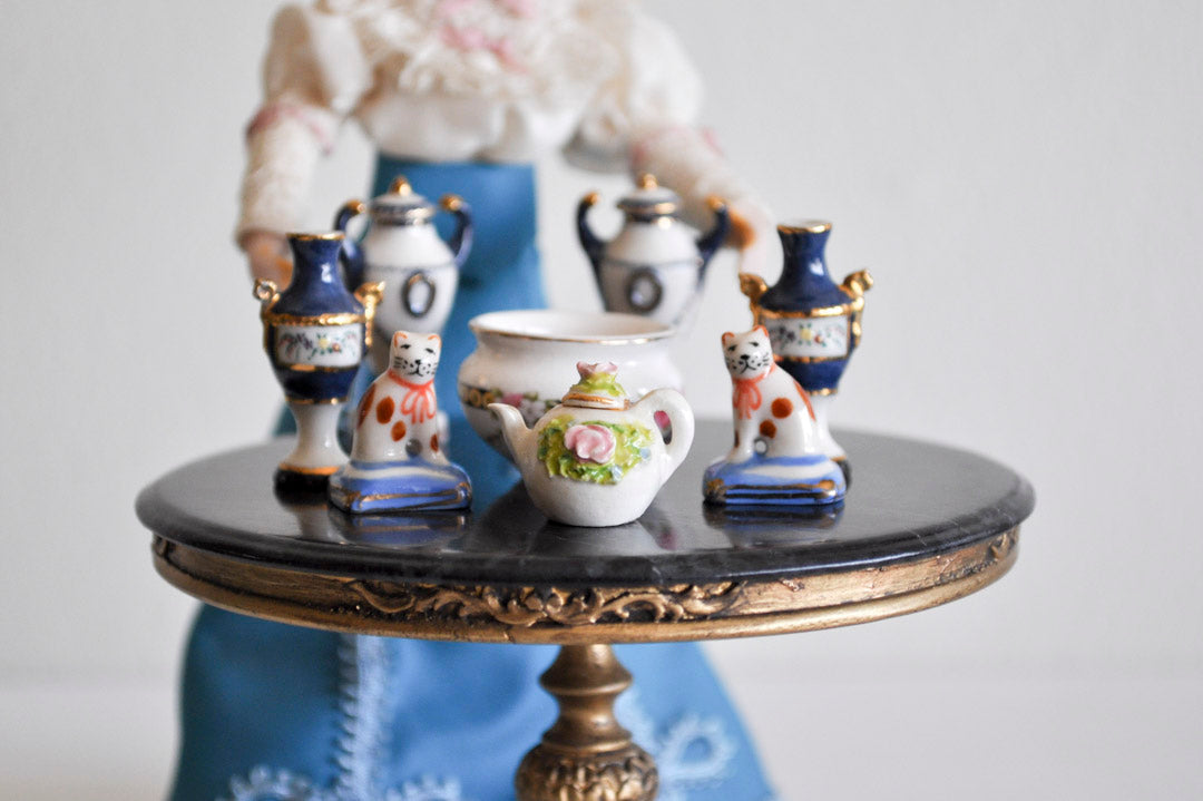 ESTATE TREASURE: Faux Marble Hall Table by Weston Studio Miniatures