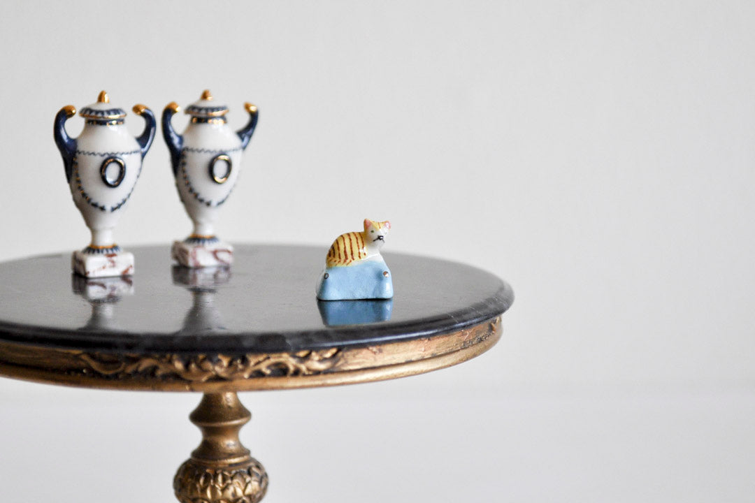 ESTATE TREASURE: Porcelain Cat II by Ron Benson