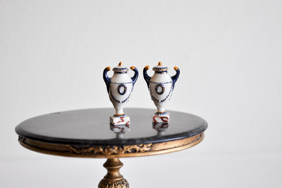 ESTATE TREASURE: Porcelain Set A of Two Urns by Ron Benson