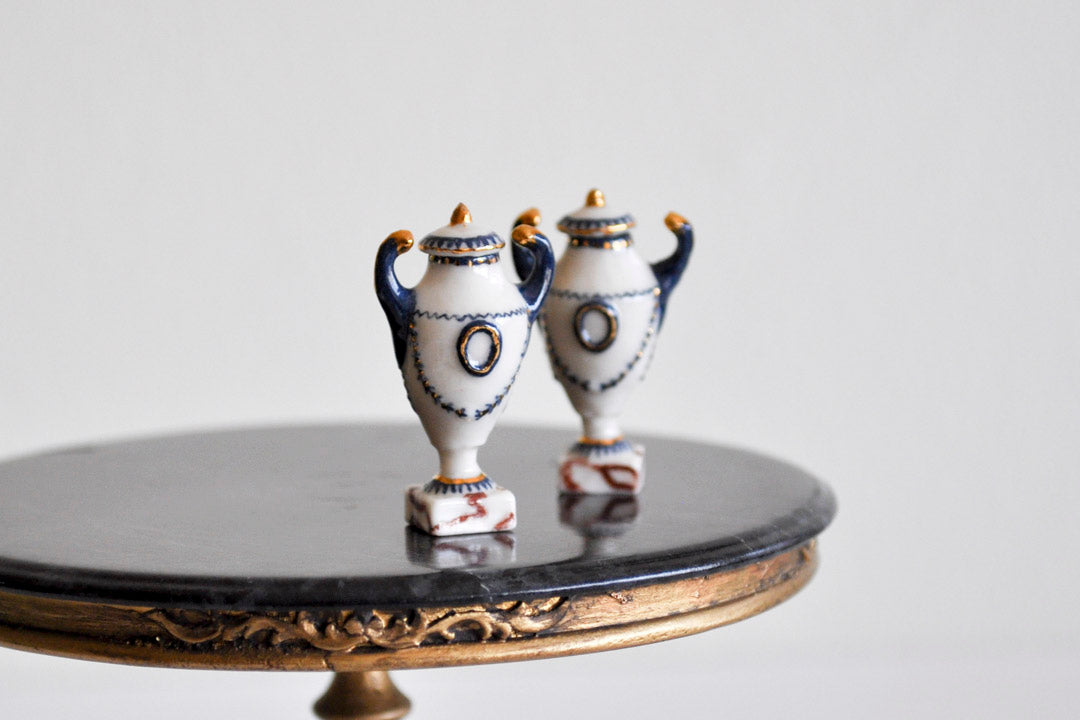 ESTATE TREASURE: Porcelain Set A of Two Urns by Ron Benson