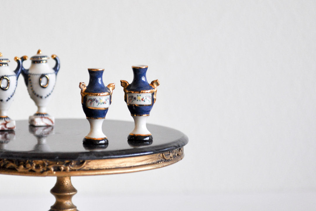 ESTATE TREASURE: Porcelain Set B of Two Urns by Ron Benson