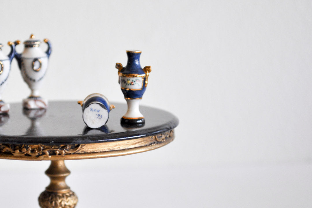 ESTATE TREASURE: Porcelain Set B of Two Urns by Ron Benson