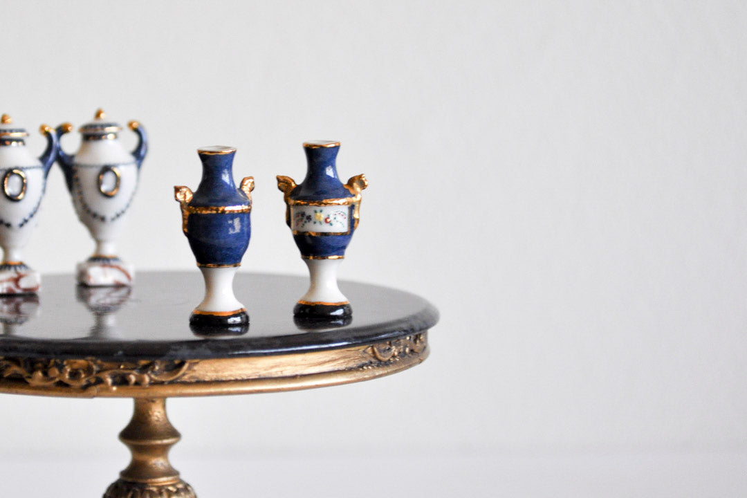ESTATE TREASURE: Porcelain Set B of Two Urns by Ron Benson