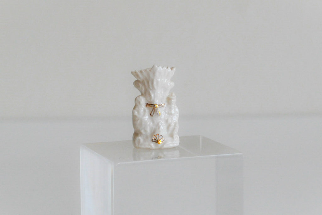 ESTATE TREASURE: Porcelain Flat Back Vase by Ron Benson