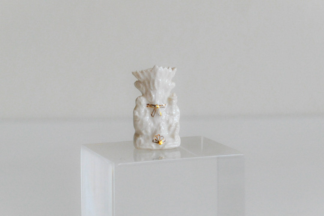 ESTATE TREASURE: Porcelain Flat Back Vase by Ron Benson