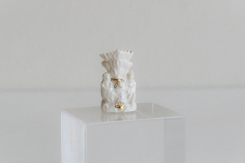 ESTATE TREASURE: Porcelain Flat Back Vase by Ron Benson