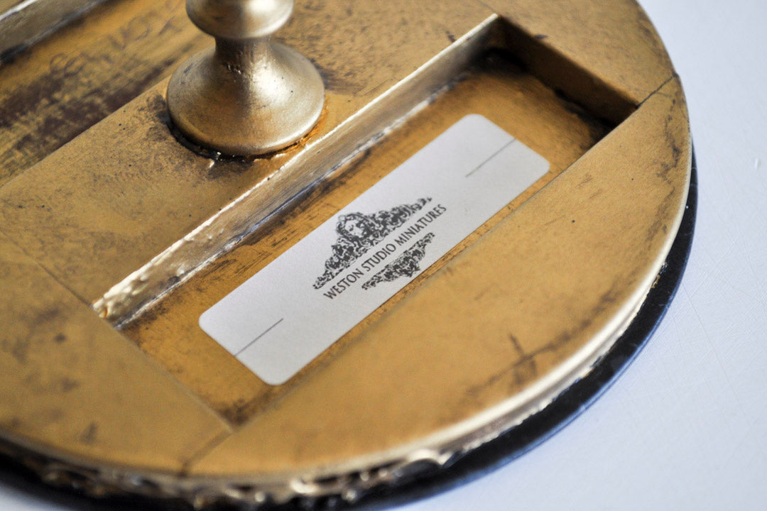 ESTATE TREASURE: Faux Marble Hall Table by Weston Studio Miniatures