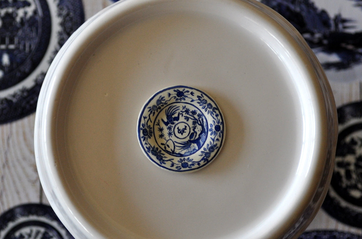 Blue & White Hand Painted VOC Plate by Pam Jones