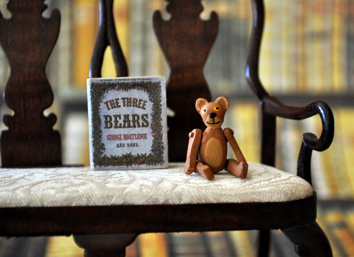ESTATE TREASURE: Hand Painted Fully Jointed Wooden Teddy