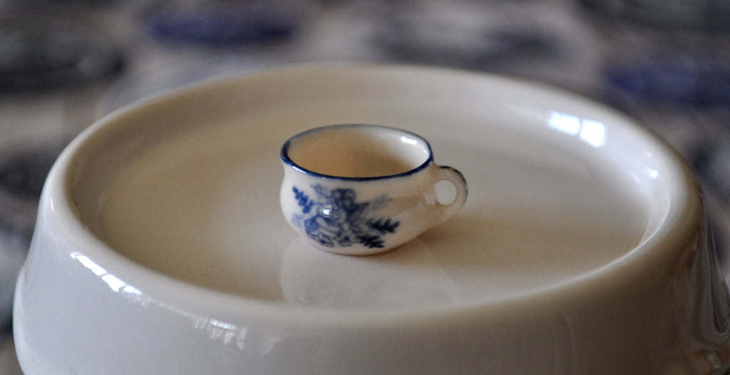 Blue & White Hand Painted Chamber Pot by Elmarie Wood-Callander