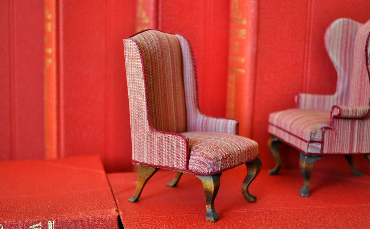 ESTATE TREASURE: Upholstered Wingback Chair Style No. II