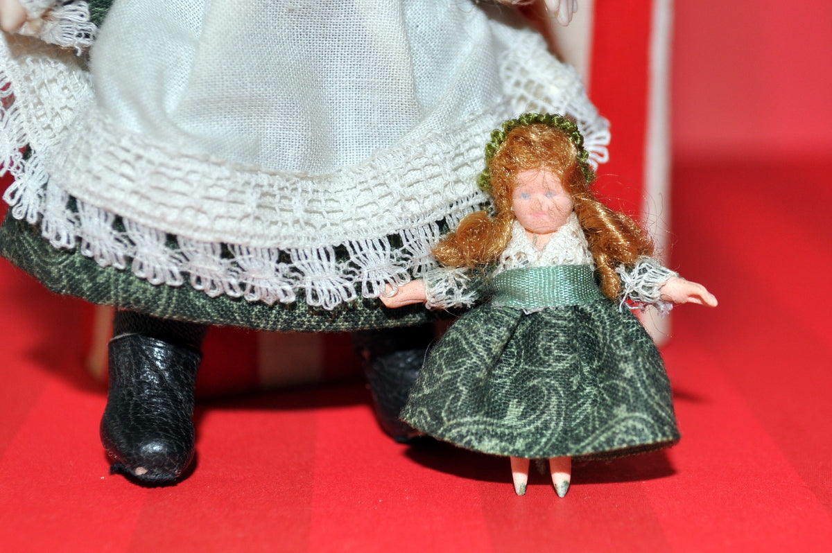 ESTATE TREASURE: Little Girl With Her Matching Doll by Sunday Dolls