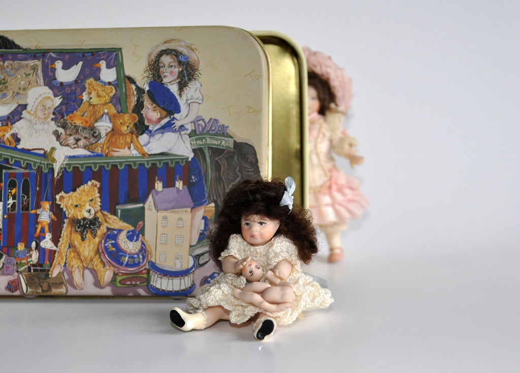Estate Treasure: Fully Jointed Crying Doll with Her Broken Doll's Doll