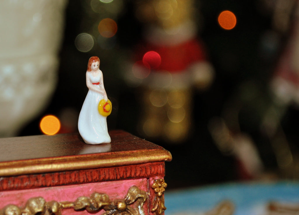 Standing Porcelain Lady with Hat by Elmarie Wood-Callander