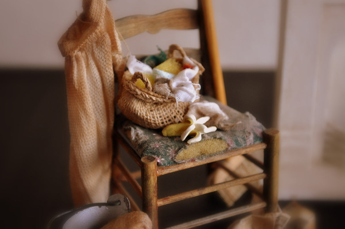 Kitchen Chair, Broom & Bucket by Roz Crouch
