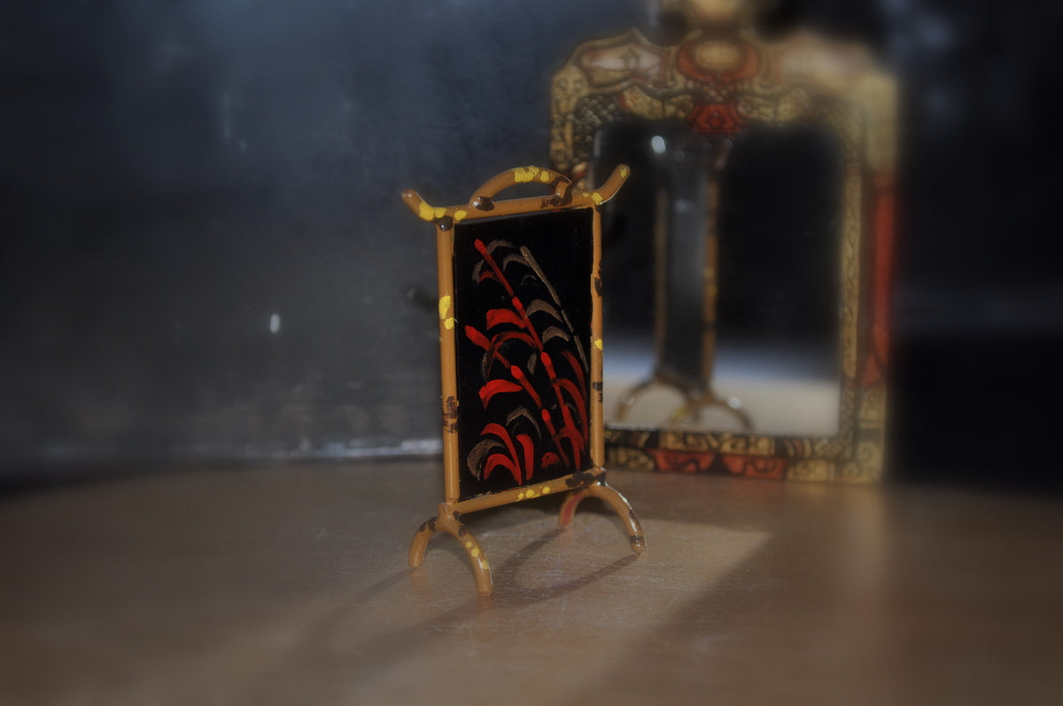 ESTATE TREASURE: Bamboo Fire Screen by Roberson Miniatures