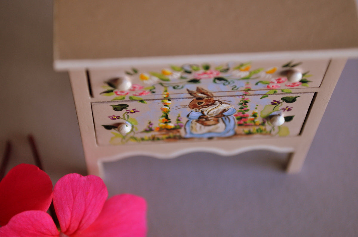 Estate Treasure: Storybook Bunny Bedside Table by Karen Markland