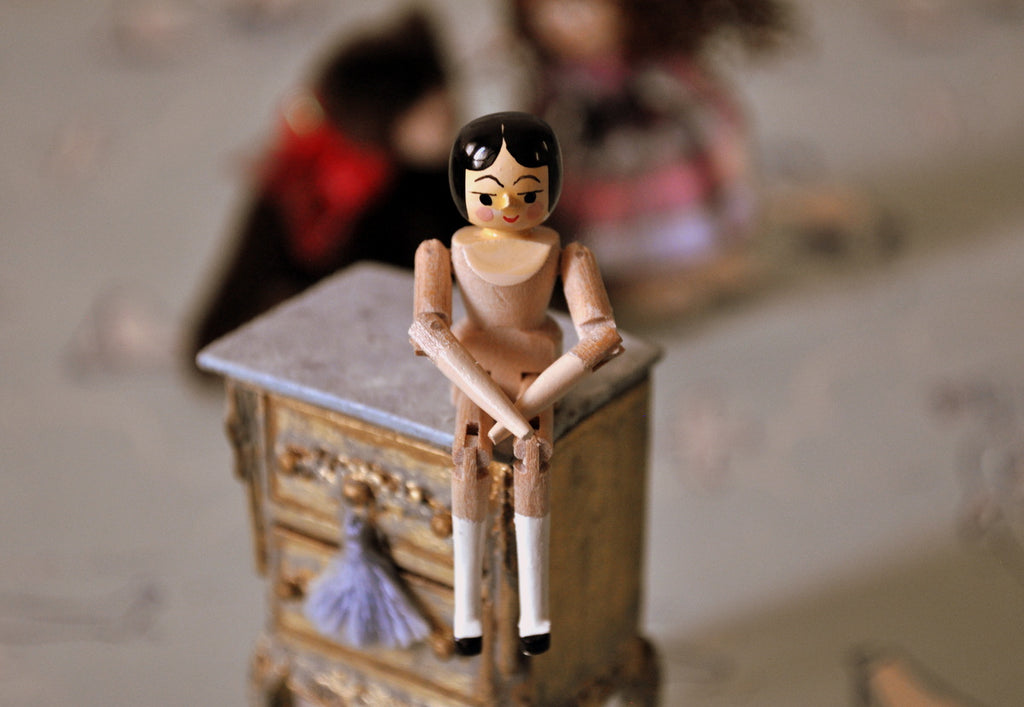 ESTATE TREASURE: Fully Jointed Wooden Doll's Doll by Eric Horne