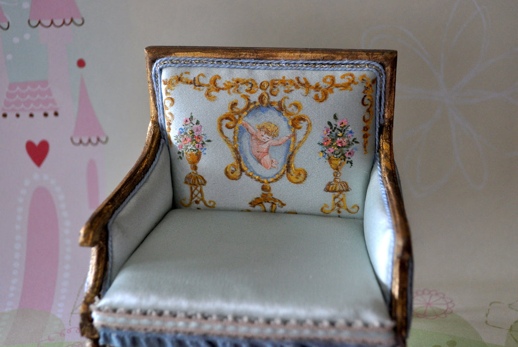 ESTATE TREASURE: Hand Painted French Chair by Maritza Moran