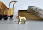 ESTATE TREASURE: Hand Painted Lion on Non Working Wheels by Katie Arthur
